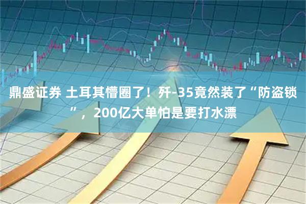 鼎盛证券 土耳其懵圈了！歼-35竟然装了“防盗锁”，200亿大单怕是要打水漂